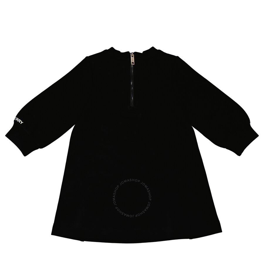 Burberry Girls Black Thomas BearPrint TShirt Dress, Size 18M 8046101