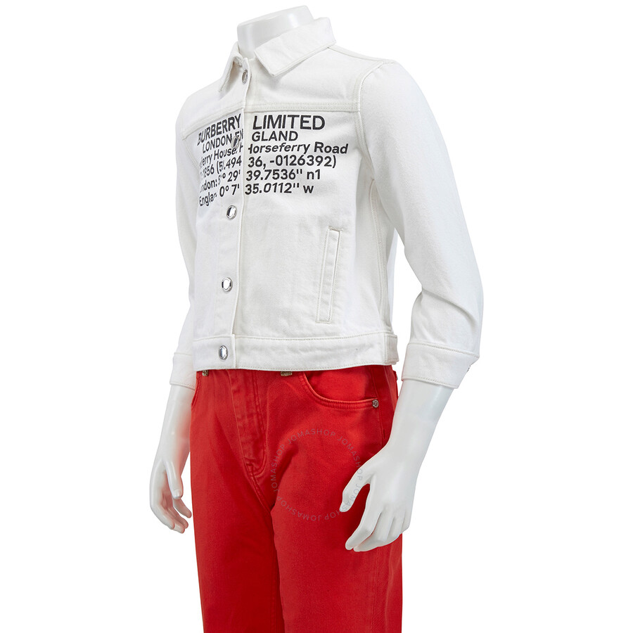 burberry white denim jacket