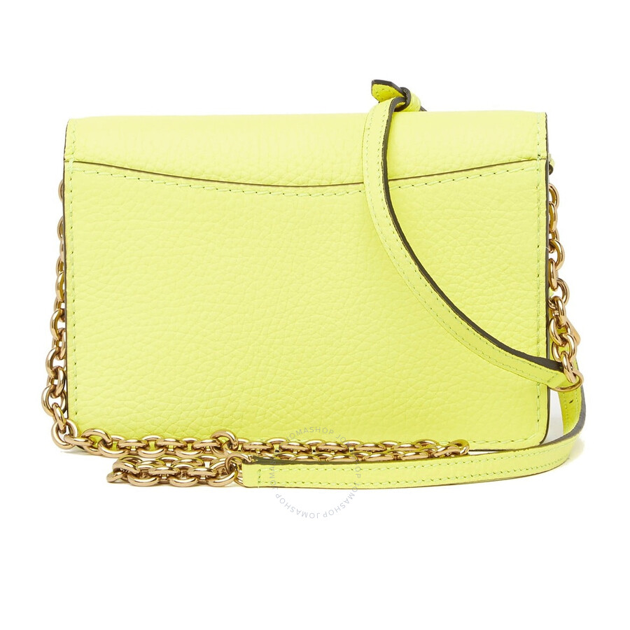 Burberry Hampshire Achen Leather Crossbody Bag in Bright Yellow 4068368 5045552008871