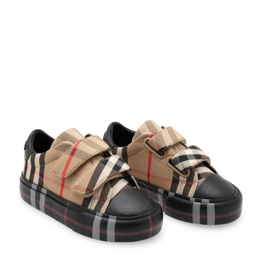 Burberry Infant Archive Beige/Black Mini Markham Sneaker, Brand Size 23