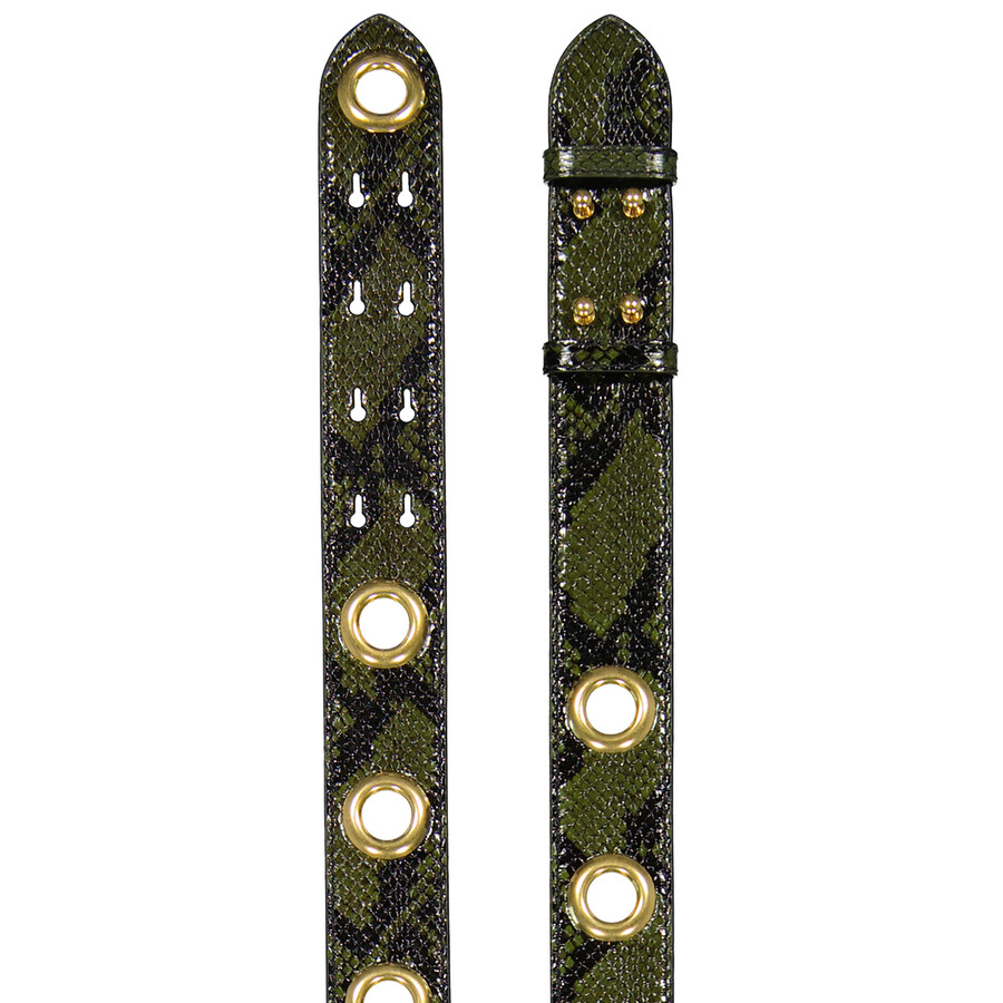 Burberry Ladies Antique Green Crocoembossed Leather Bag Strap 4080158