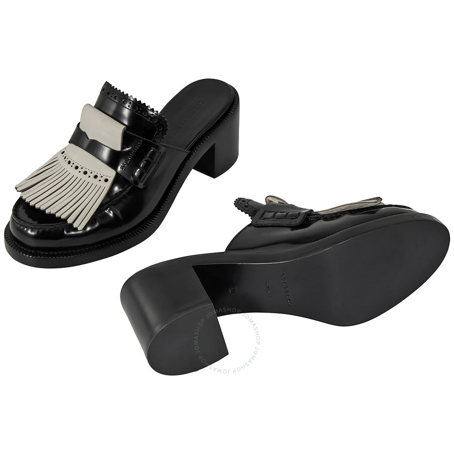 burberry holme leather mules
