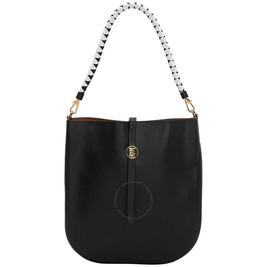 Burberry Ladies Black Leather Anne Hobo Bag 8028007 5045621763045