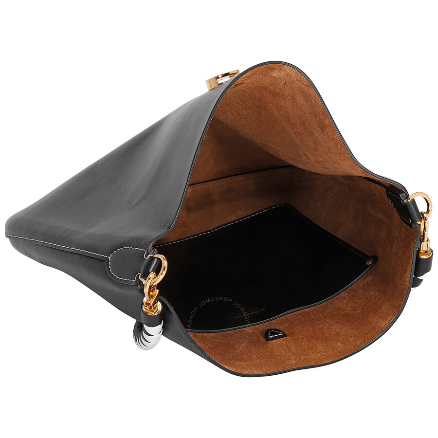 Burberry Ladies Black Leather Anne Hobo Bag 8028007 5045621763045