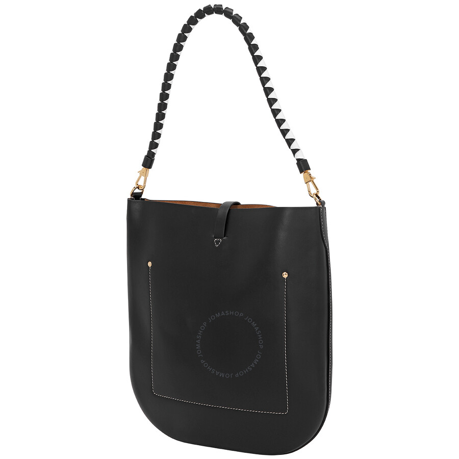 Burberry Ladies Black Leather Anne Hobo Bag 8028007 5045621763045