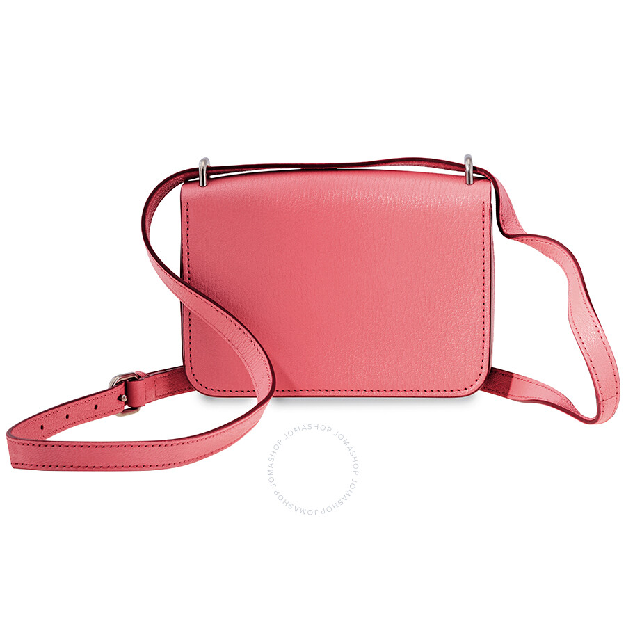 Burberry Ladies Coral Goat Leather Mini D Ring Crossbody Bag 4076706