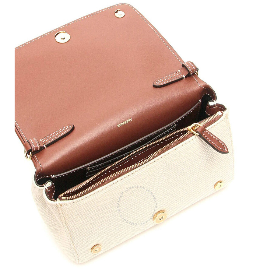 small horseferry print cotton canvas crossbody bag