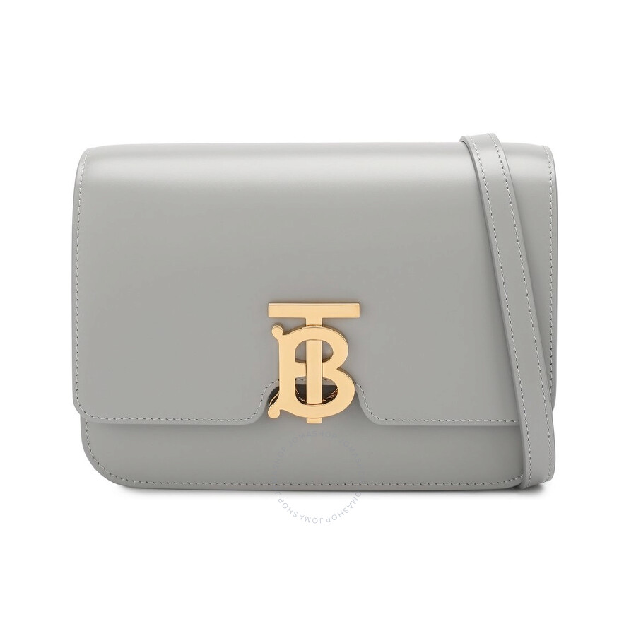 Burberry Ladies Small Leather TB Crossbody Bag In Heather Melange