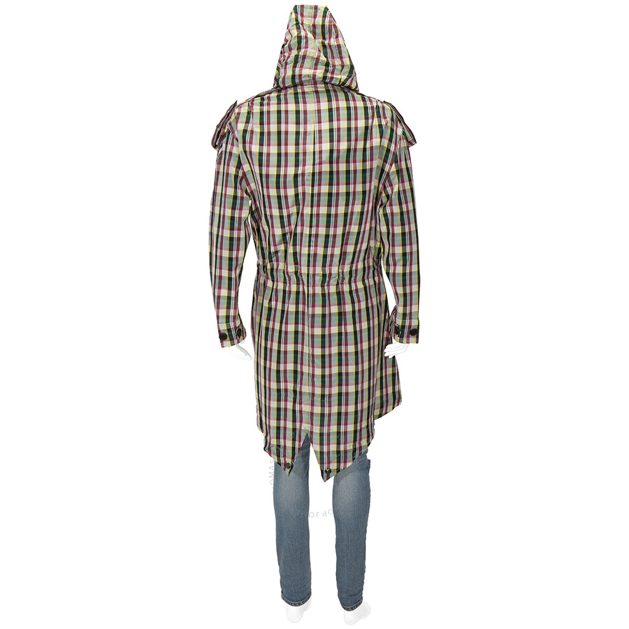 plaid raincoat