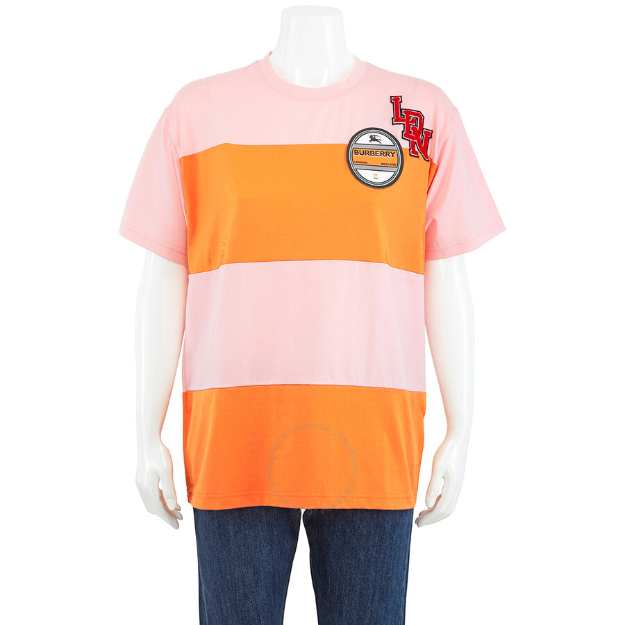 Burberry Logo Graphic Panelled Cotton Oversized T-shirt Burberry Logo Graphic Panelled Cotton Oversized T-shirt