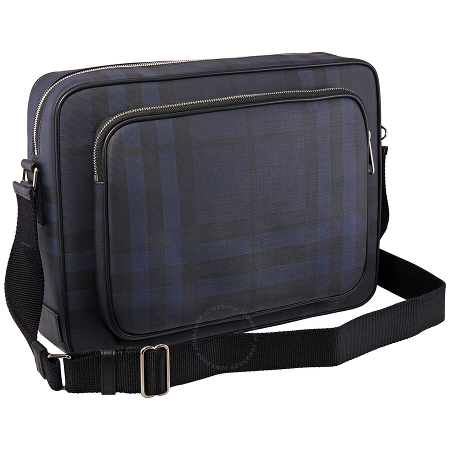 Burberry London Check Messenger Bag In Navy/black 8005168 5045556388320