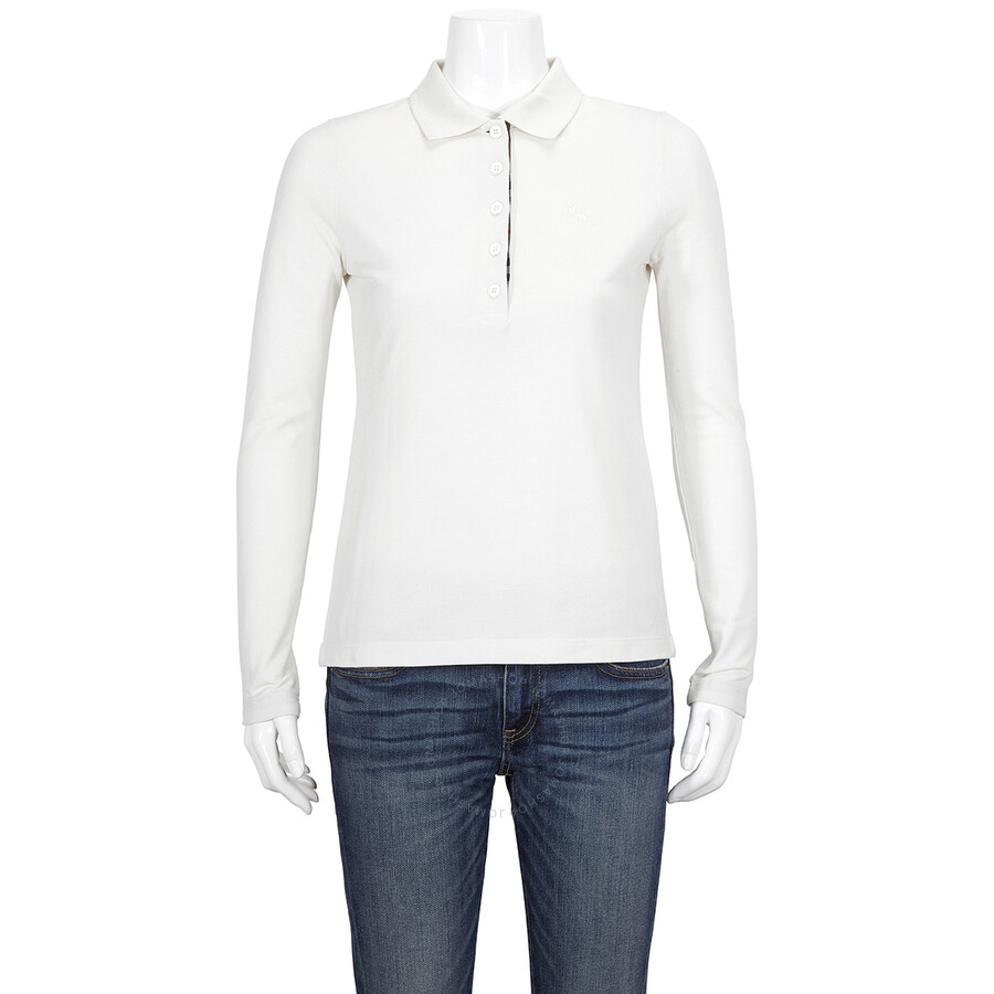 check placket cotton polo shirt