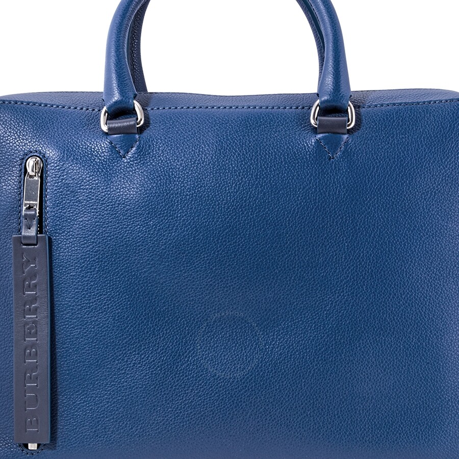 Burberry Men's Grainy Leather Briefcase Bright Ultramarine 4075534