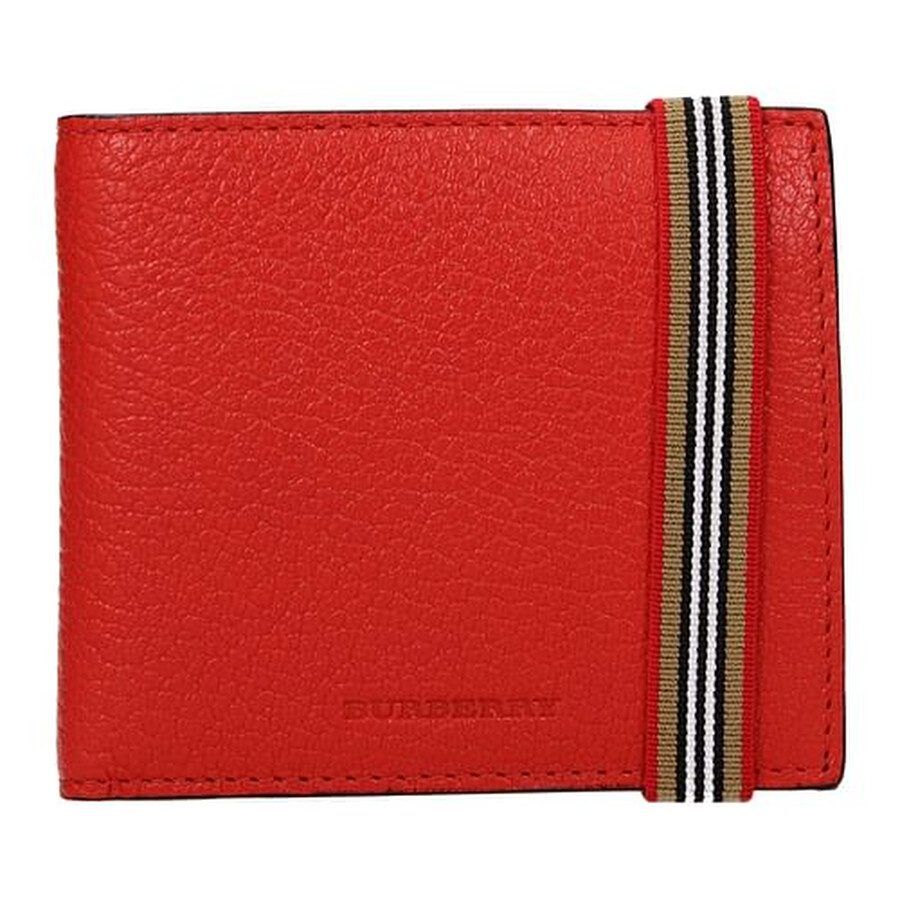Burberry Men's Heritage Stripe Leather International Bifold Wallet