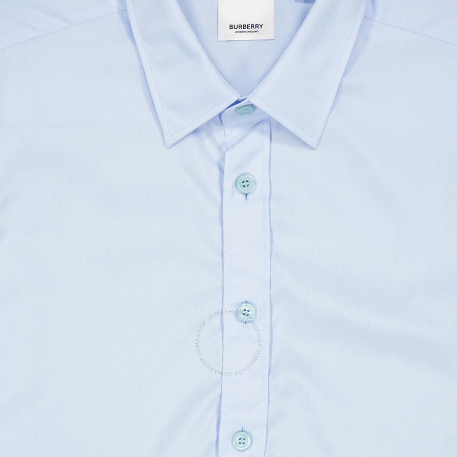 blue burberry button up