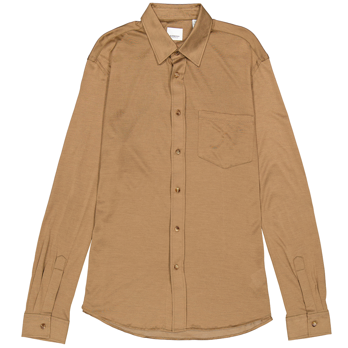 Warm Camel Button-down Dress Shirt 