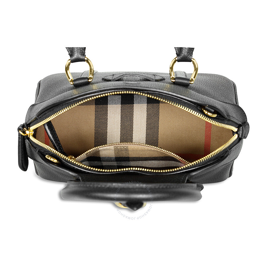 Burberry Milverton Small Black Leather Bowling Bag 3980850