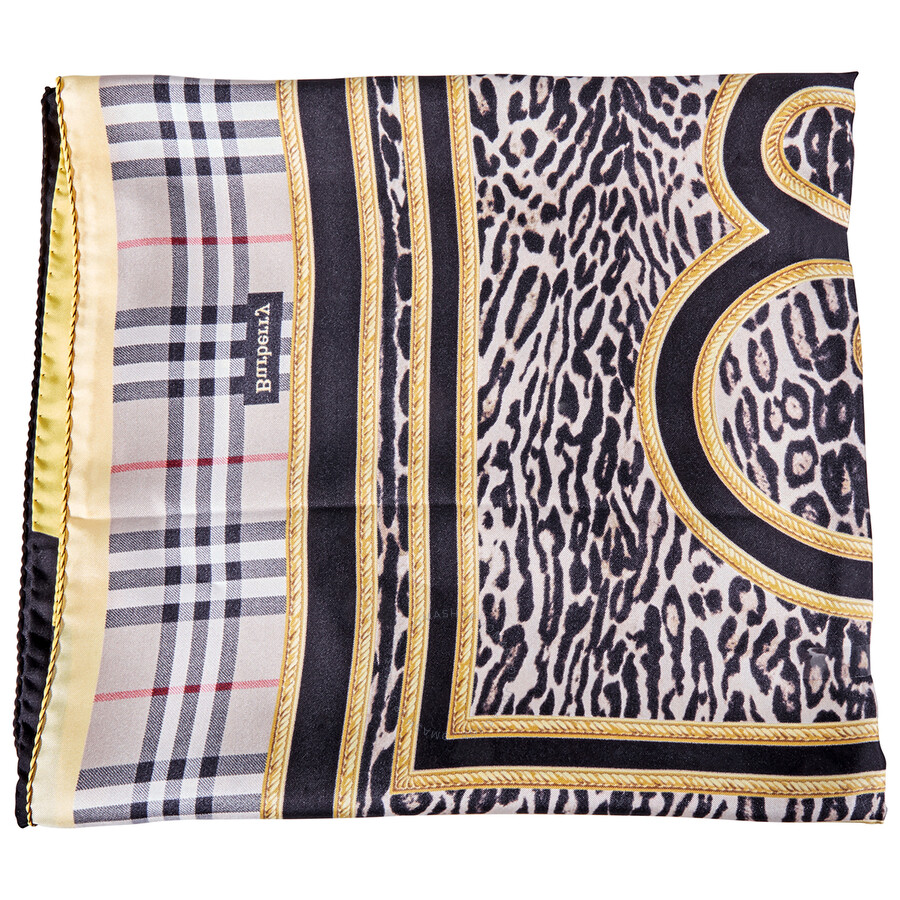 Burberry Montage Print Silk Scarf in Archive Beige 8024785