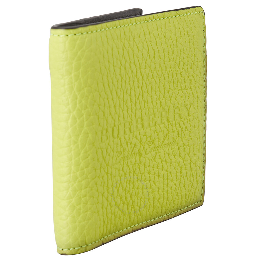 Burberry Neon Yellow Men's Bifold Wallet 4068838 5045552178246