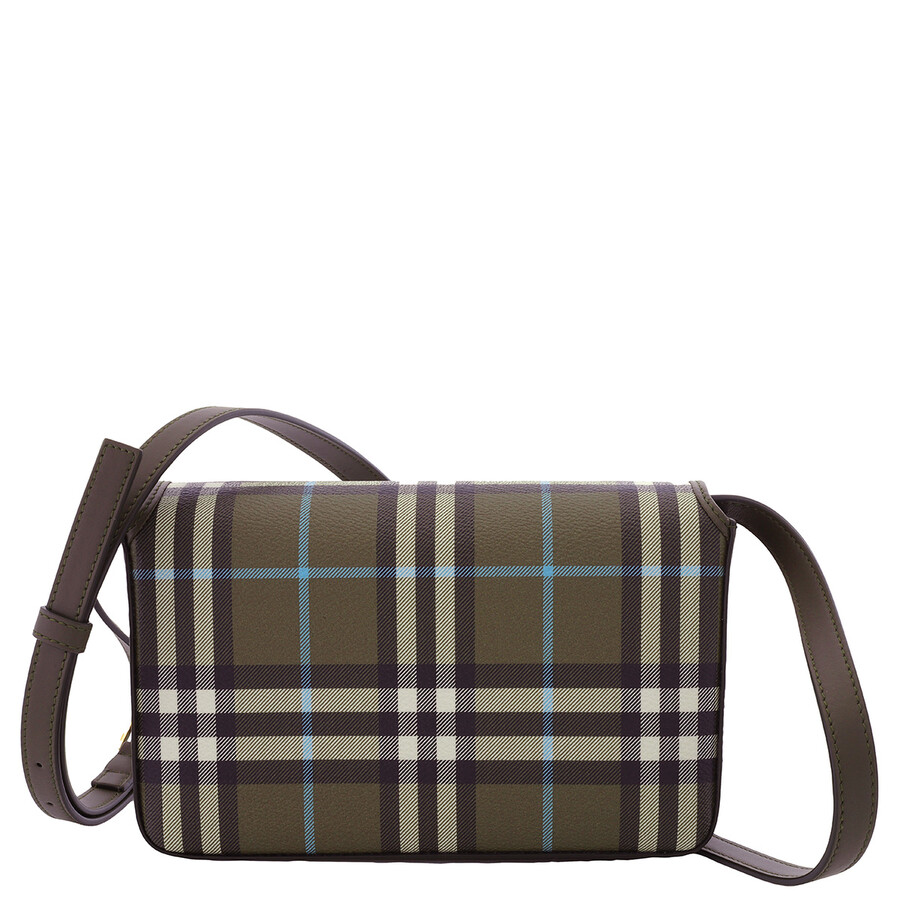 Burberry Olive Green Check Hampshire Crossbody Bag 8073907 5045704075218 Handbags