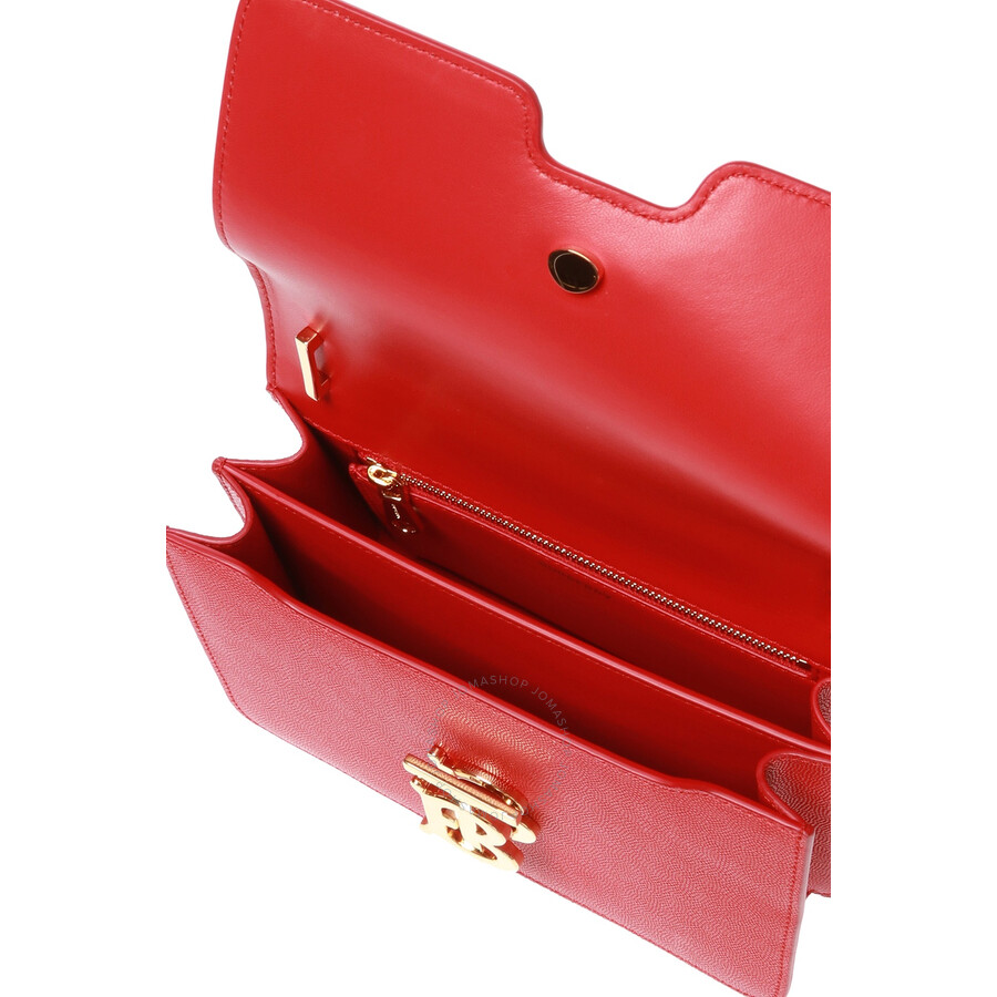 small grainy leather tb bag