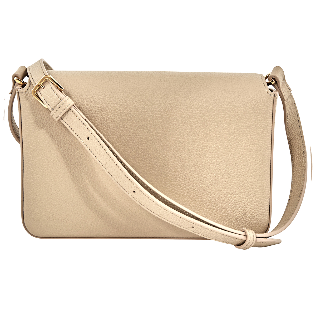 Burberry Small Leather and Vintage Check Crossbody Bag Light Beige