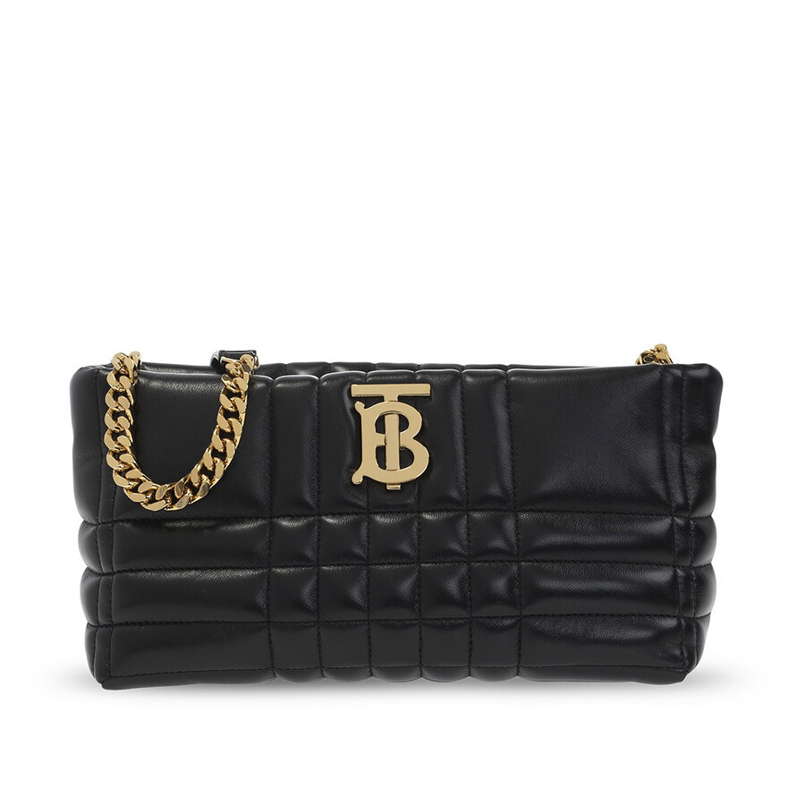Burberry Small Lola Quilted Leather Zip Shoulder Bag In Black 8046225