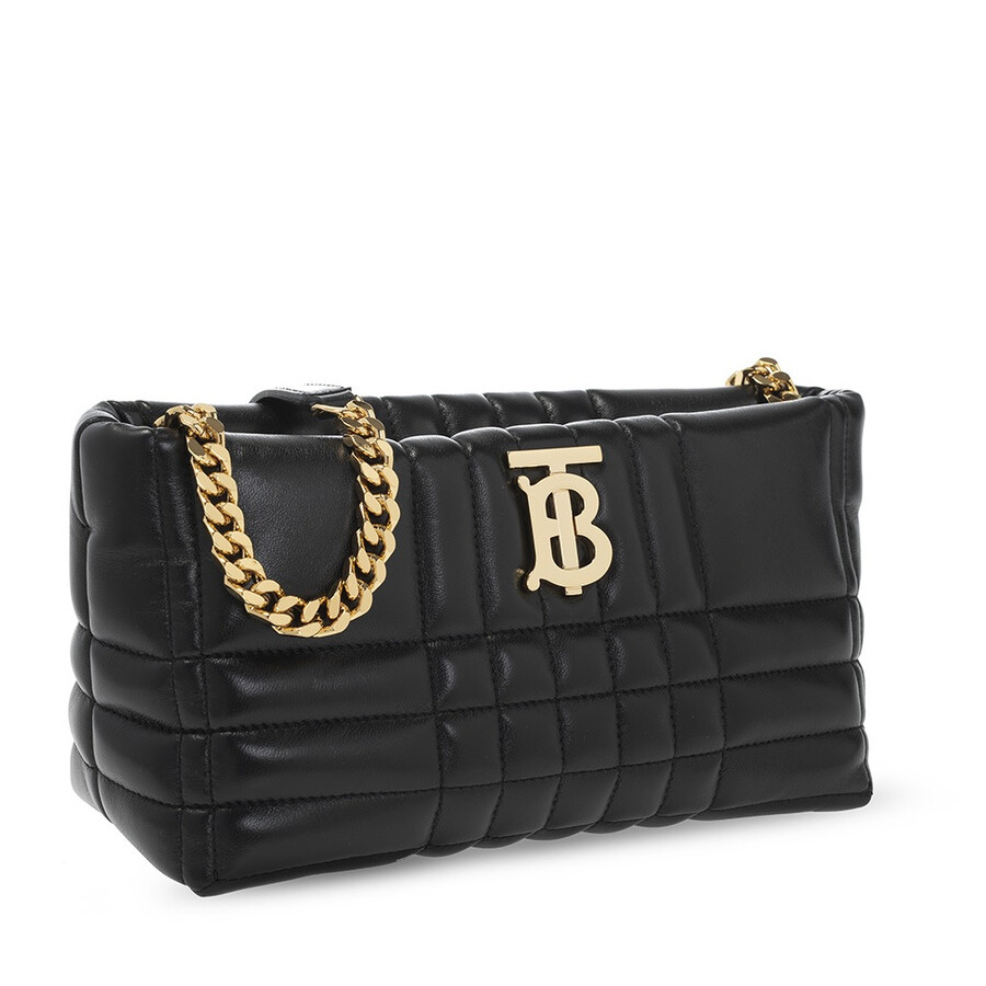 Burberry Small Lola Quilted Leather Zip Shoulder Bag In Black 8046225