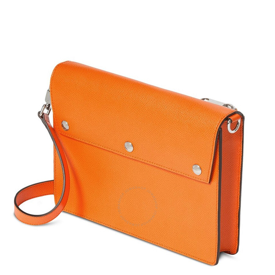 Burberry Triple Stud Crossbody Bag In Grainy LeatherOrange 8018245 5045558982311 Handbags