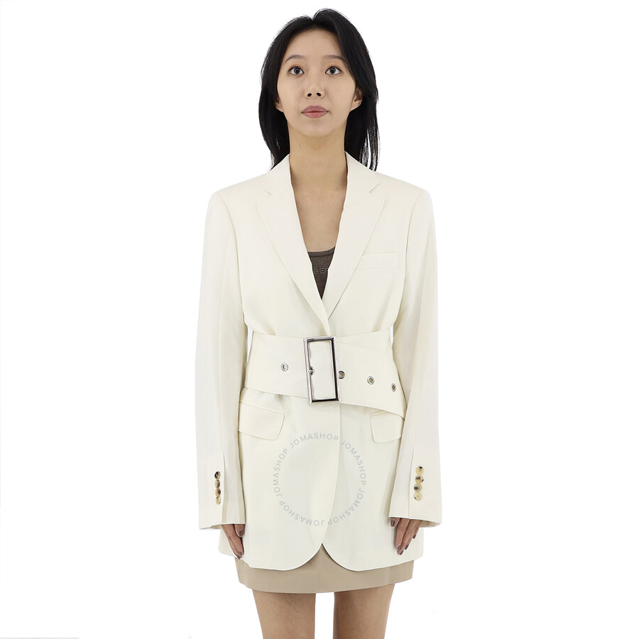 white belted blazer