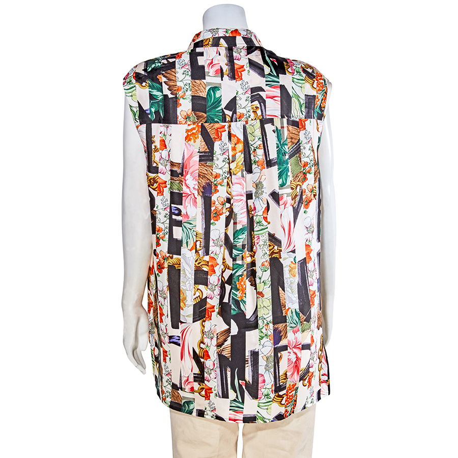 burberry archive scarf print silk shirt