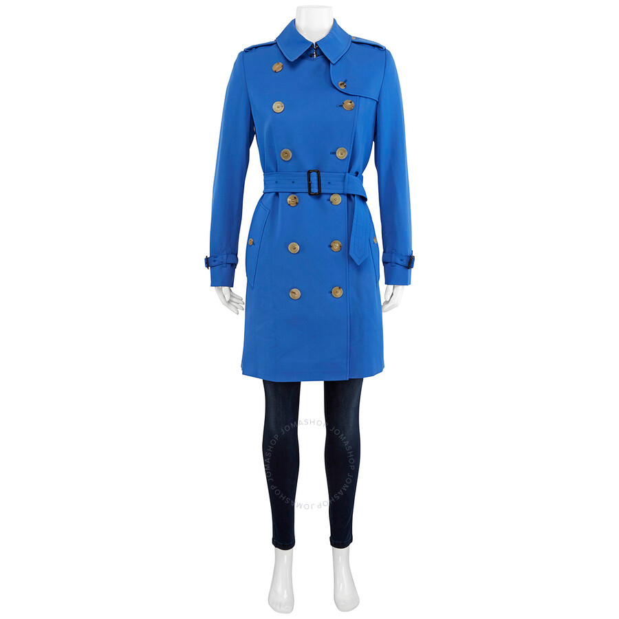 blue burberry coat