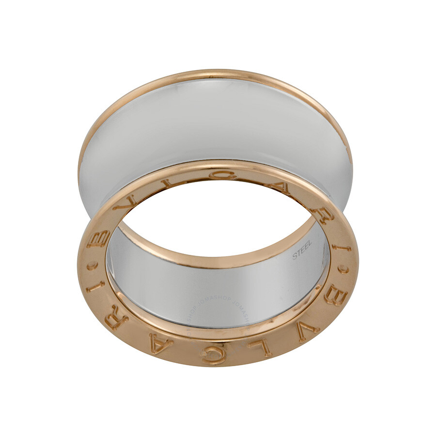 Bvlgari B.zero1 Anish Kapoor Pink Gold and Steel Ring Size