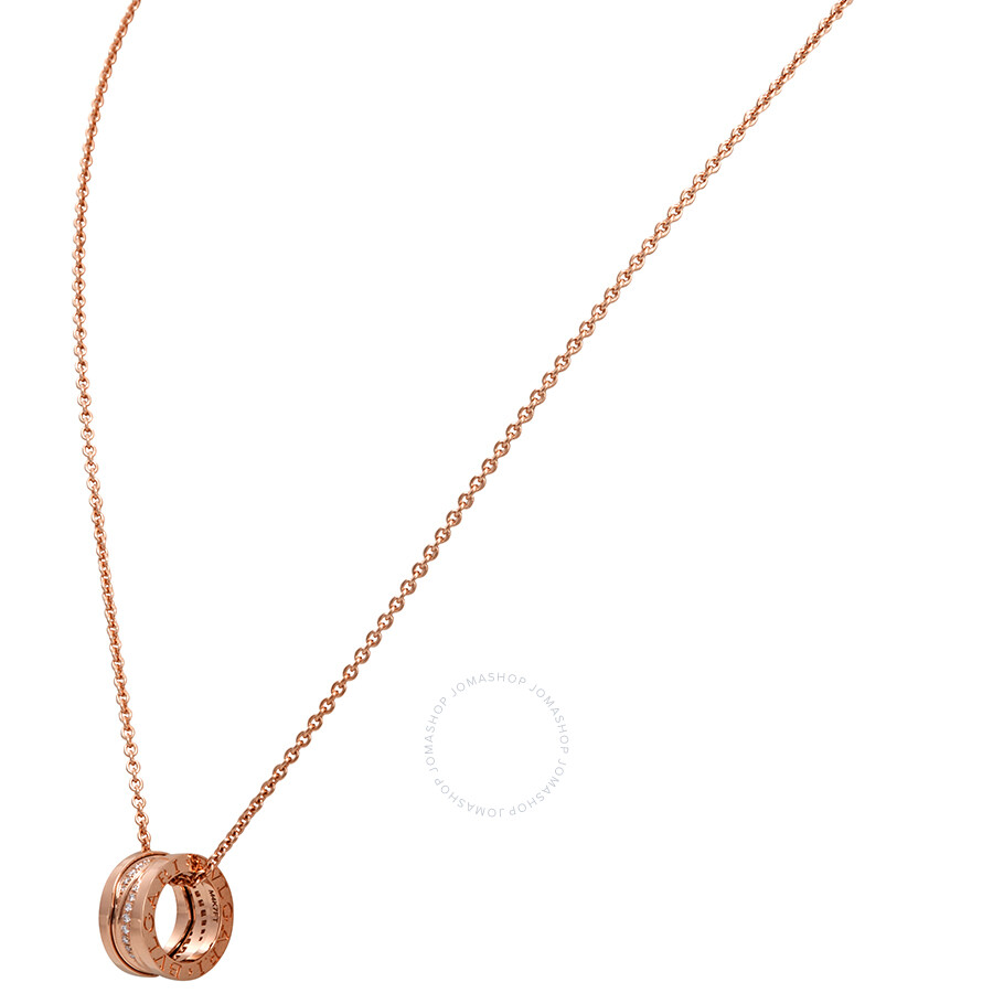 Bvlgari B Zero1 Design Legend 18k Pink Gold Necklace Jewelry Ladies Jewelry Jomashop