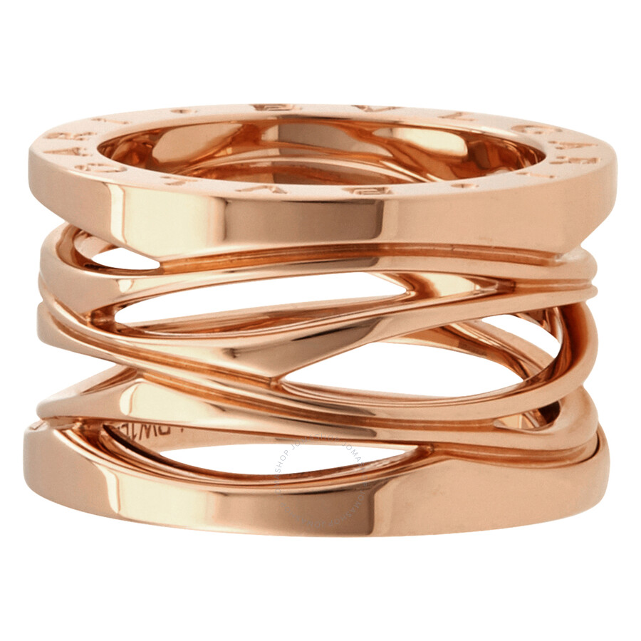 Bvlgari B Zero1 Design Legend 4 Band Ring In 18 Kt Rose Gold Jewelry Ladies Jewelry Jomashop