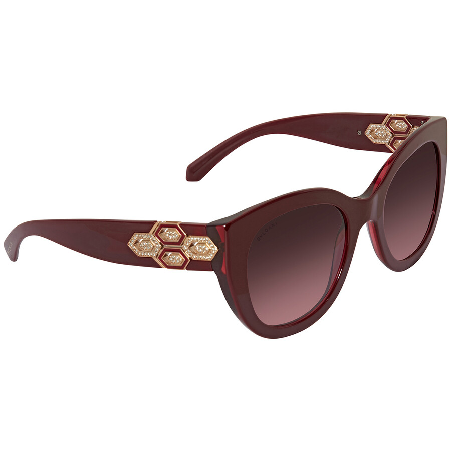 Bvlgari Ladies Red Round Sunglasses BV8214B 54698H 53 8056597007108