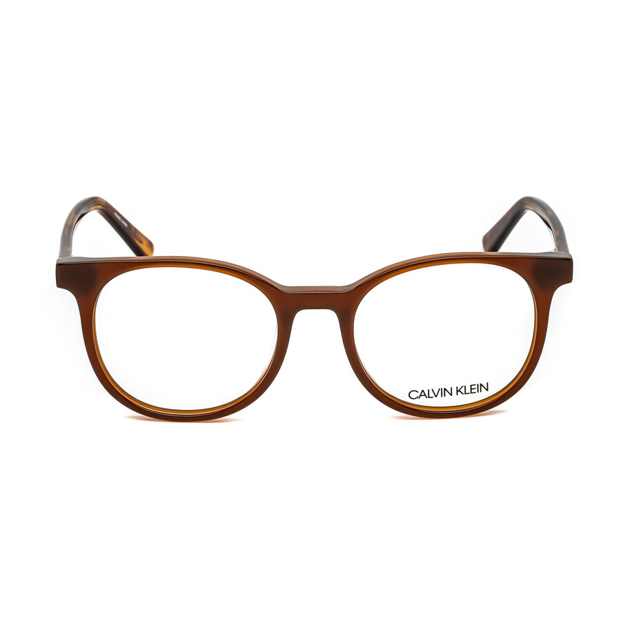Calvin Klein Men's Brown Round Eyeglass Frames CK19521 210 51