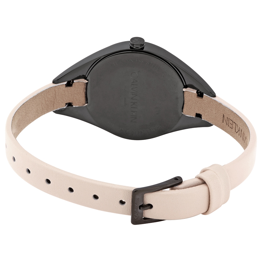 Calvin Klein Rebel Black Dial Black Leather Strap Watch for Women - K8P236C1 main image 0