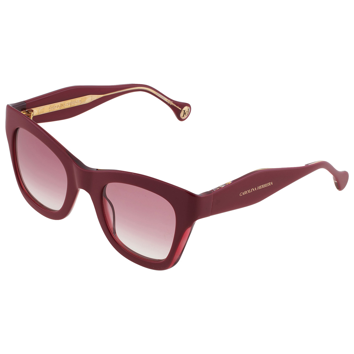 Carolina Herrera Designer Sunglasses SHE688-01GT in Purple Havana 54mm