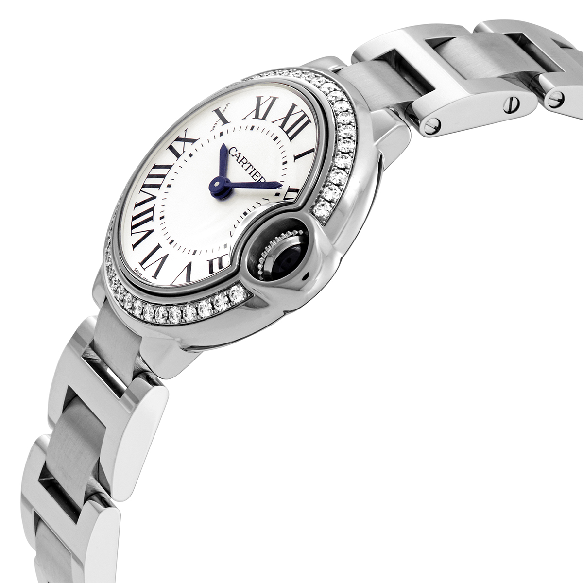 Cartier Ballon Bleu Diamond Ladies 28 mm Watch W4BB0015 W4BB0015  7613268823941 - Watches, Cartier - Jomashop