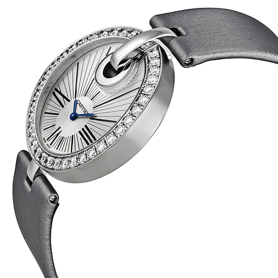 Cartier Captive De Cartier Silver Dial 18kt White Gold Diamond Silver