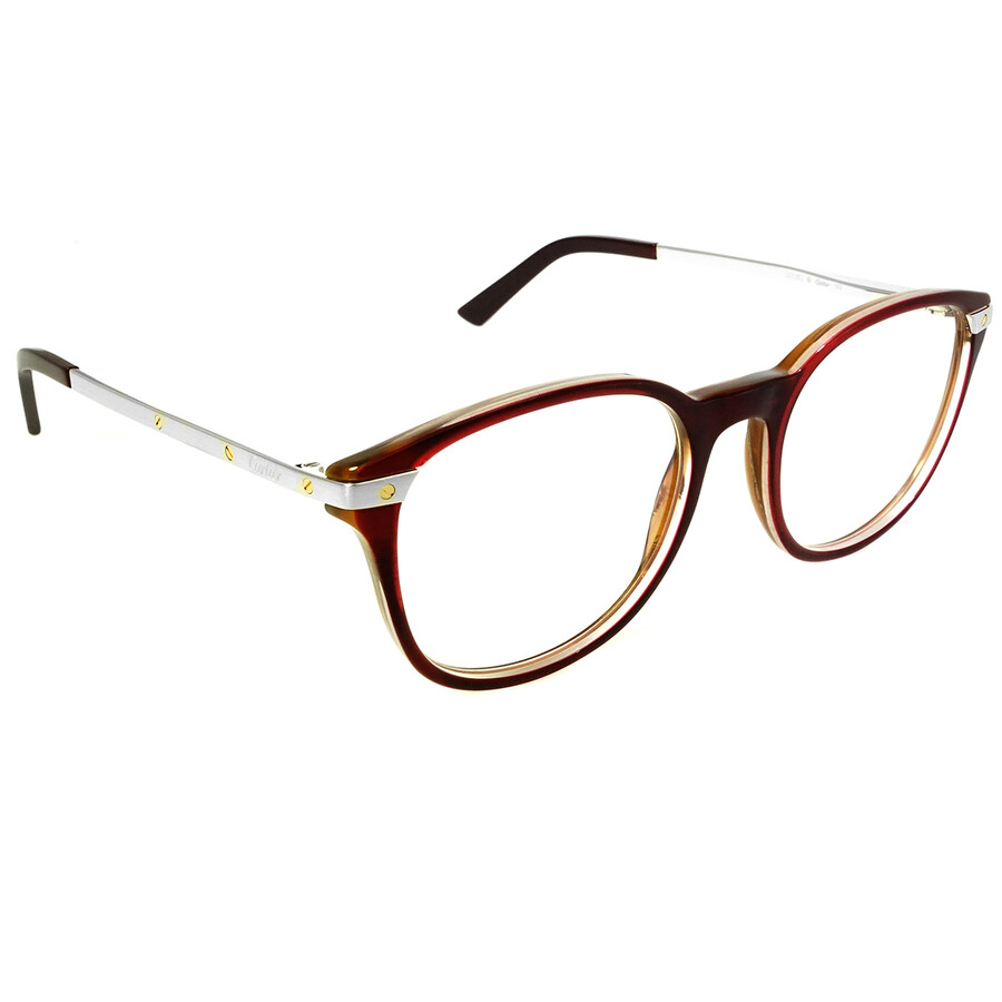 Cartier Demo Rectangular Men's Eyeglasses CT0106O 003 53