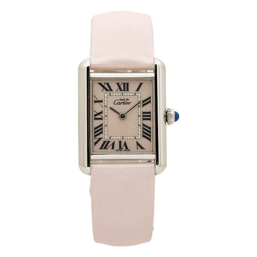 Cartier Tank Pink Dial Ladies Watch 