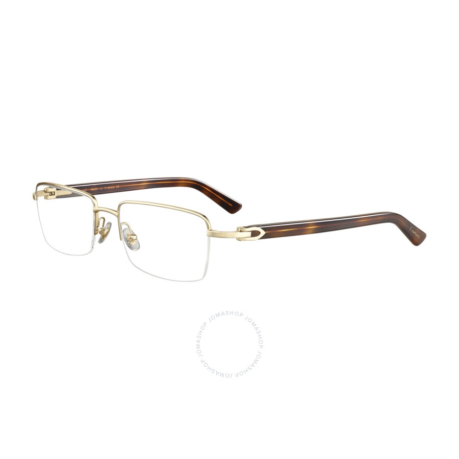 Cartier Transparent Rectangular Men's Eyeglasses CT0042O 001 53