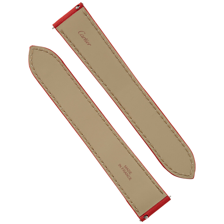 Cartier Red Leather Watch Band KD6XJAKG Watch Accessories, Watch Bands