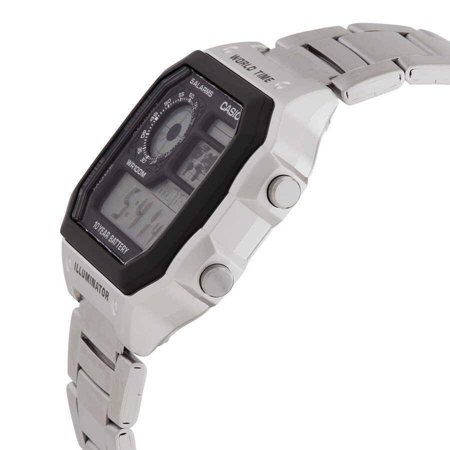 Casio Alarm World Time Quartz Digital Men's Watch AE1200WHD1A
