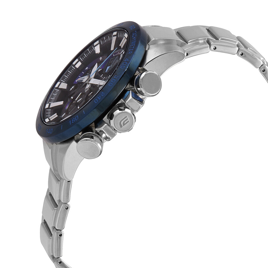 Casio Edifice Alarm World Time Chronograph Quartz Black Dial Men's