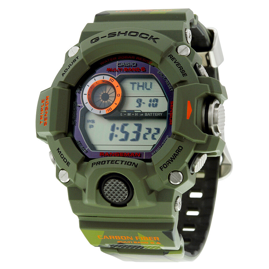 G-Shock Quartz Digital Dial Green Resin Men's Watch