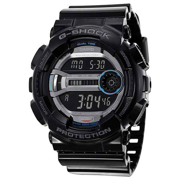 Casio G-Shock Black Multi-Function Dial Black Resin Strap Men's Watch GD110-1CR  GD110-1CR 079767968946 - Casio, G-Shock - Jomashop