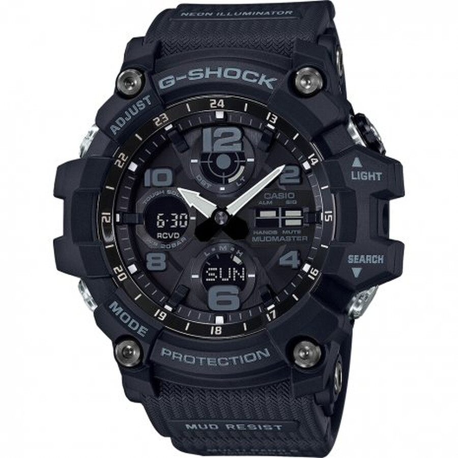 G-Shock Mudmaster Alarm World Time Quartz Analog-Digital Black Dial Men's Watch
